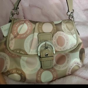 Coach Soho Logo Snaphead Flap X1160-F18420 Pink Mu